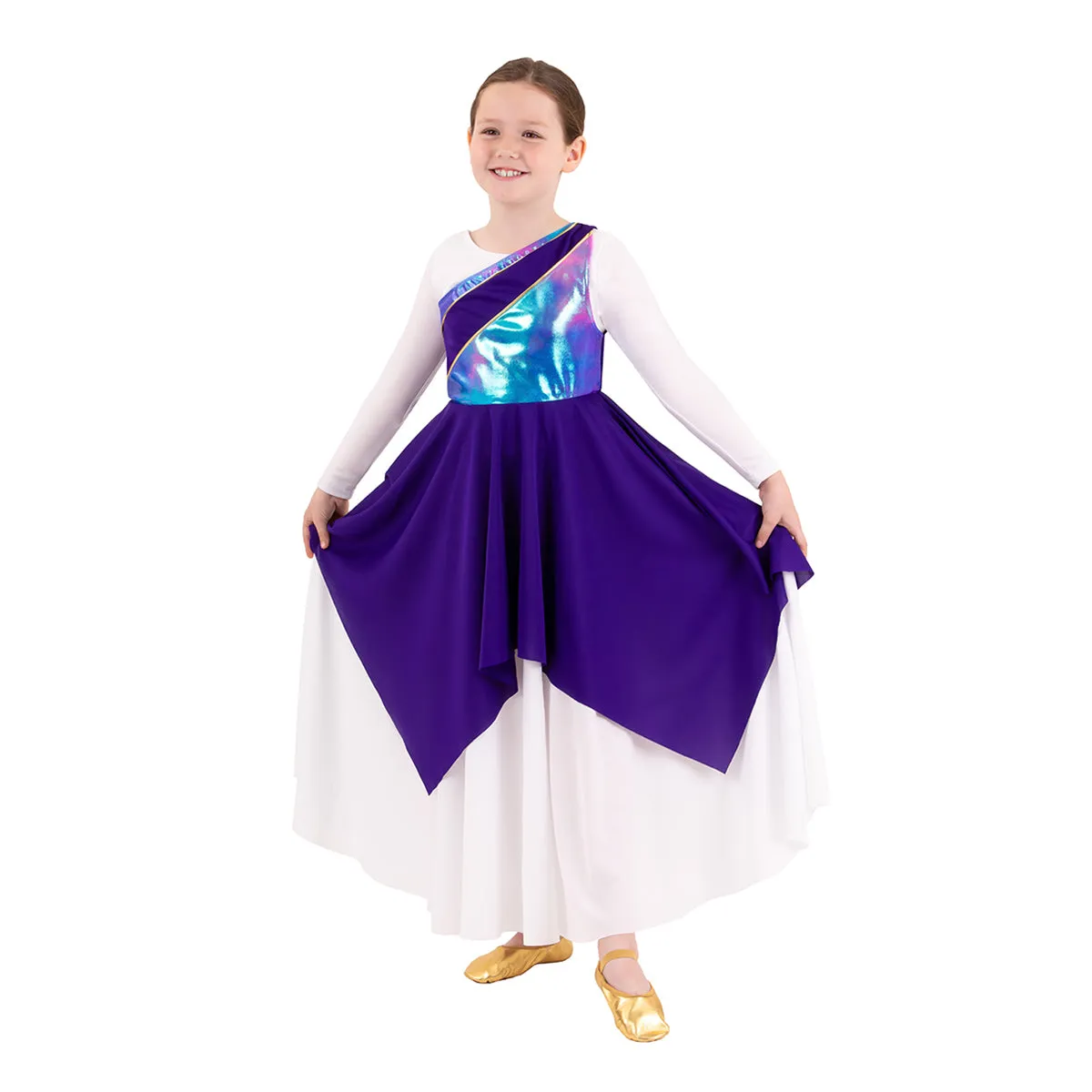 Eurotard Child Iridescent Asymmetrical Tunic