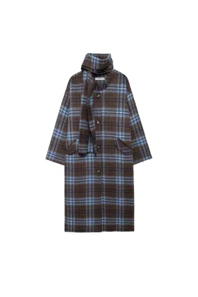 ‘Evelyn’ Plaid Wool-Blend Trench Coat