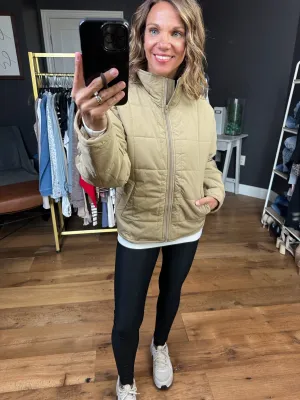 Favored For Fall Quilted Jacket - Taupe