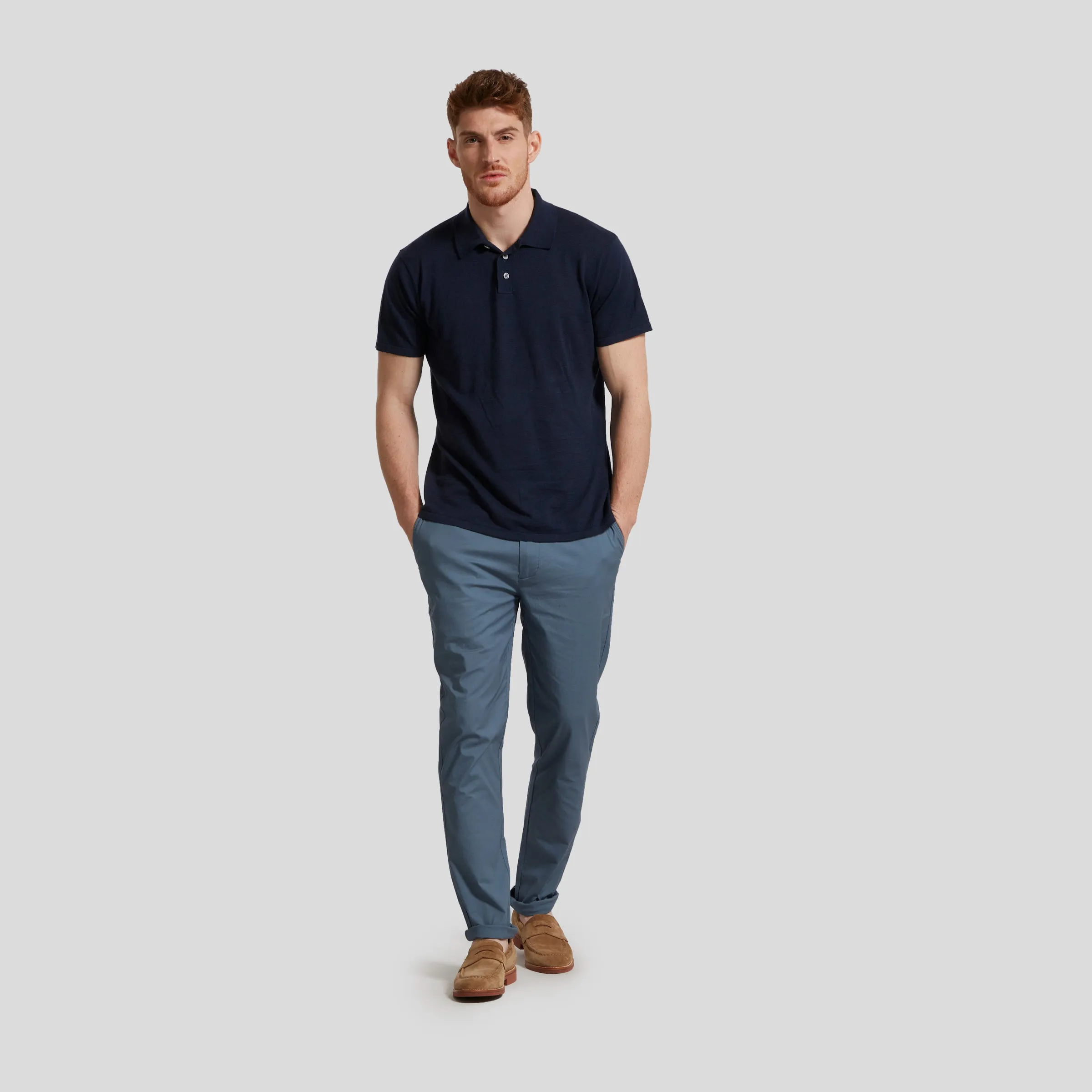 Featherweight Sweater Polo - Navy Blue