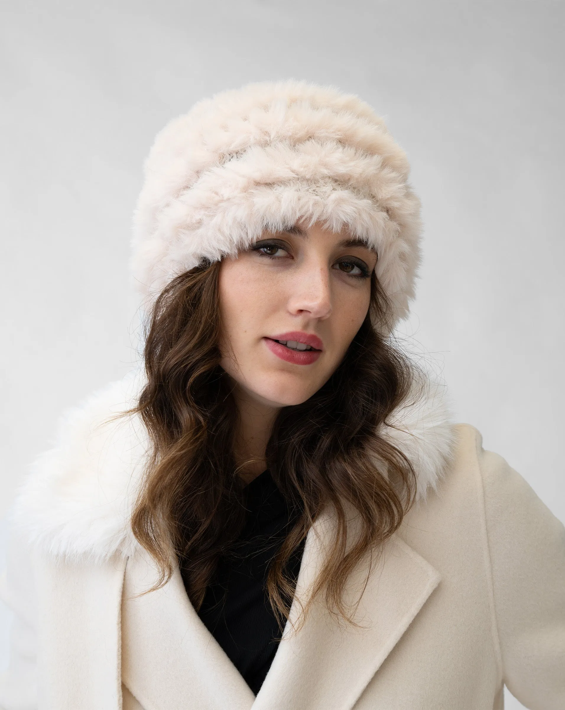 FINAL SALE - Faux Fur Knit Hat