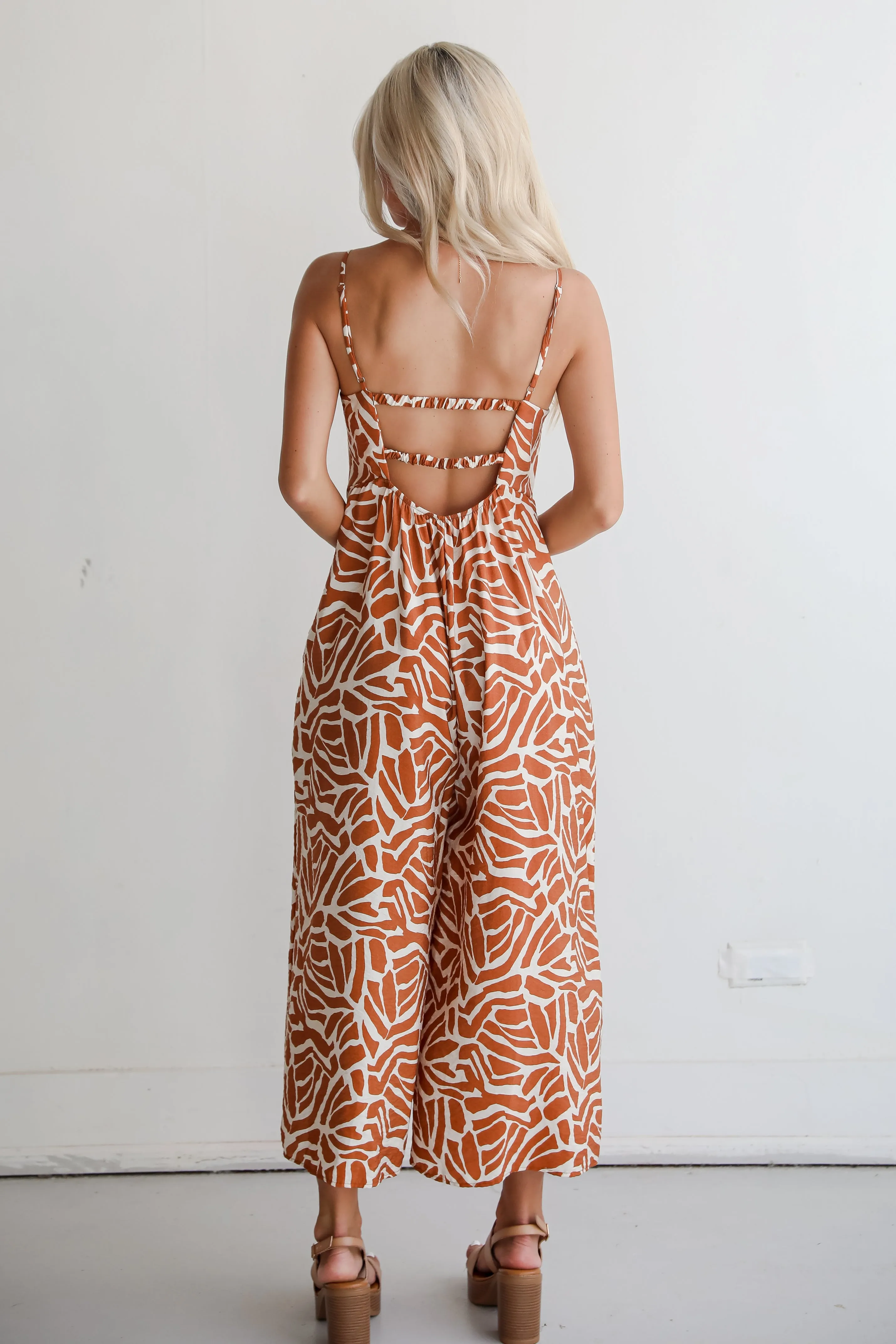 FINAL SALE - Glamorous Luxury Brown Jumpsuit