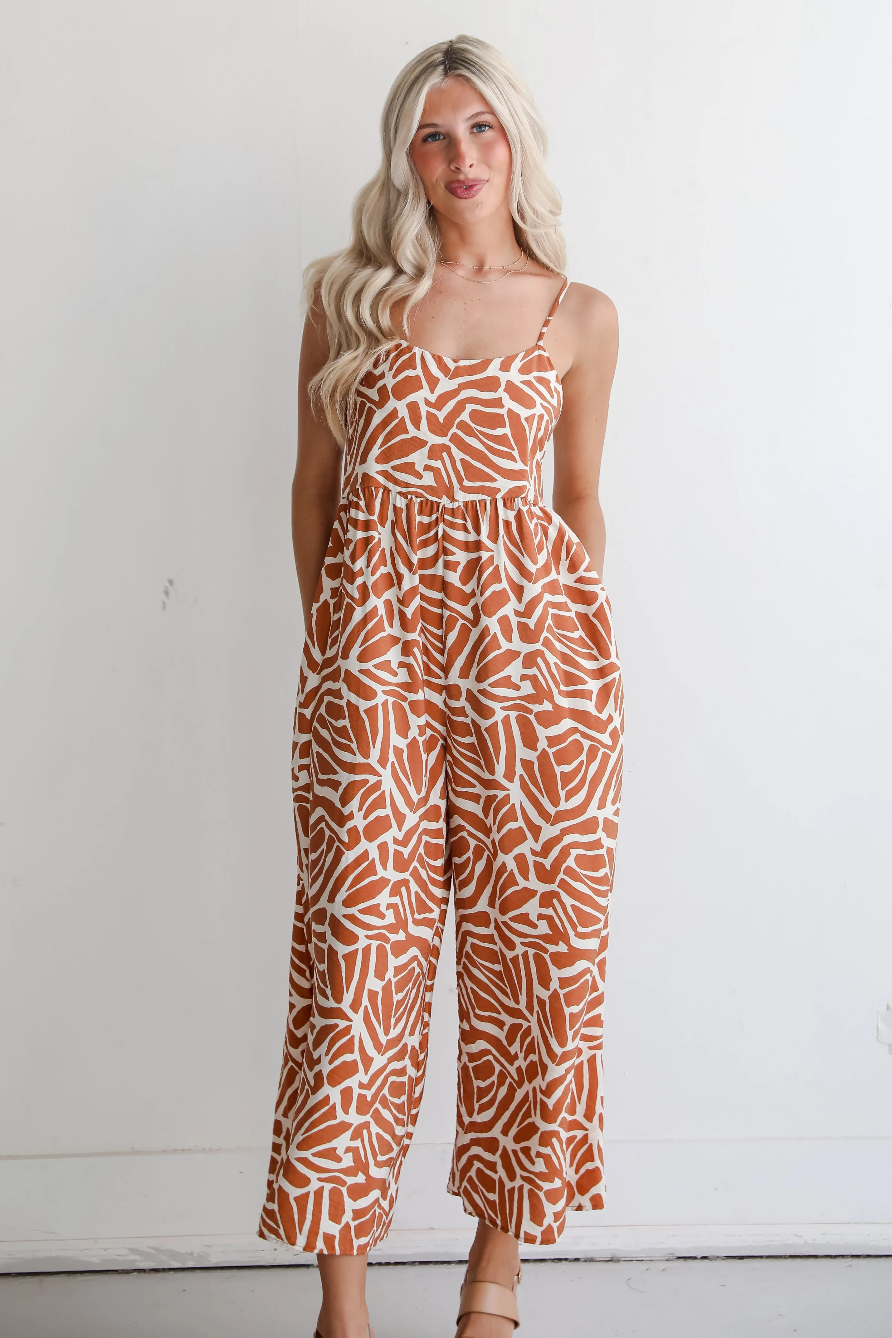 FINAL SALE - Glamorous Luxury Brown Jumpsuit