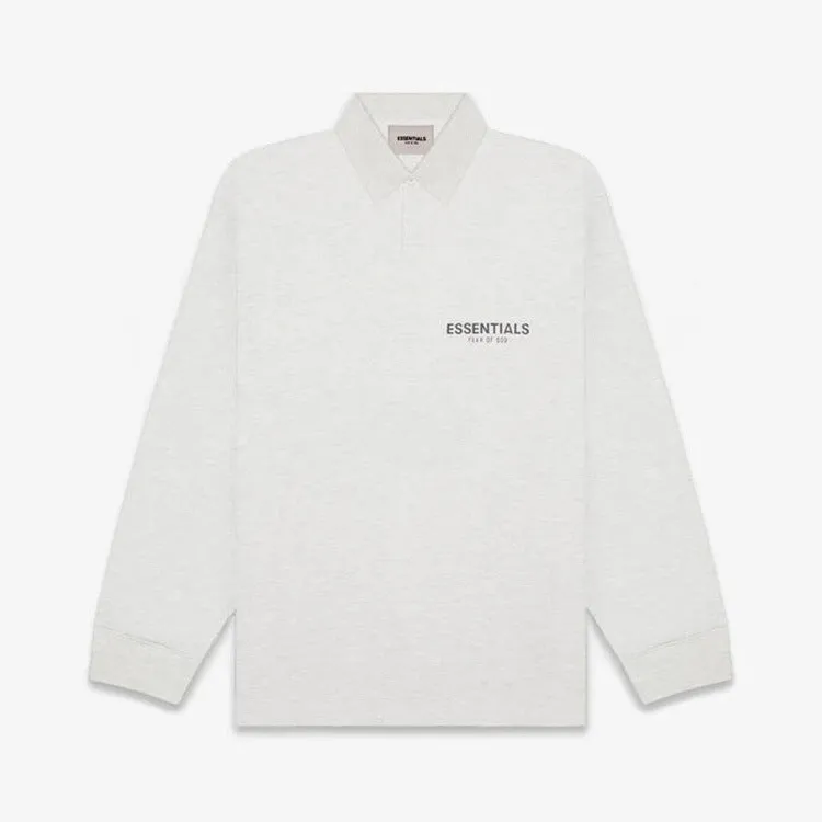 Fog Fear of God Essentials Sweatshirt Double-Line Polo Shirt High Street Loose Terry Fog Lapel Sweater