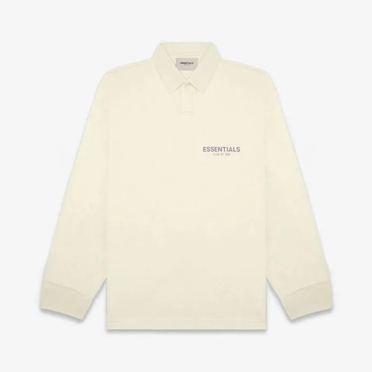 Fog Fear of God Essentials Sweatshirt Double-Line Polo Shirt High Street Loose Terry Fog Lapel Sweater