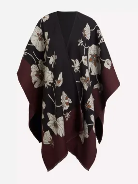 Fragile Blooms wool cape