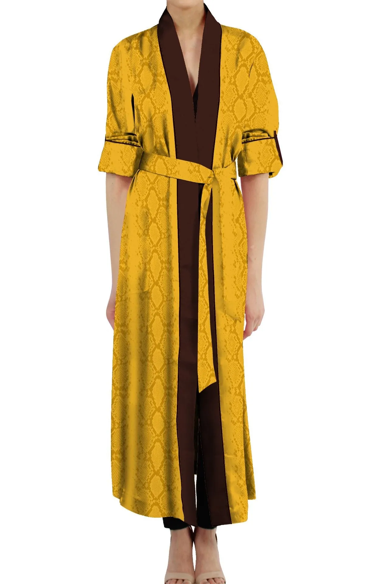 Full Length Robe Dress Made with Vegan Silk