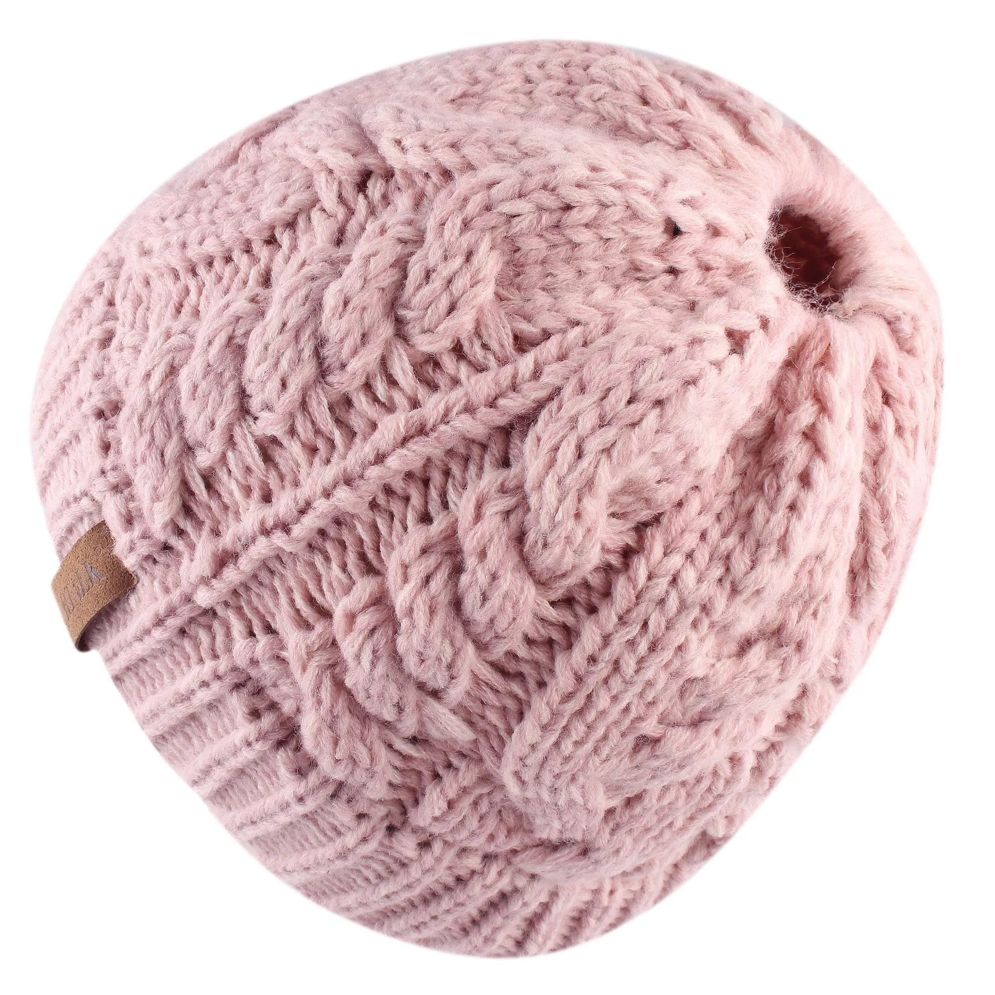 FURTALK Winter Women Messy Bun Beanies Hat Drop Shipping AD014