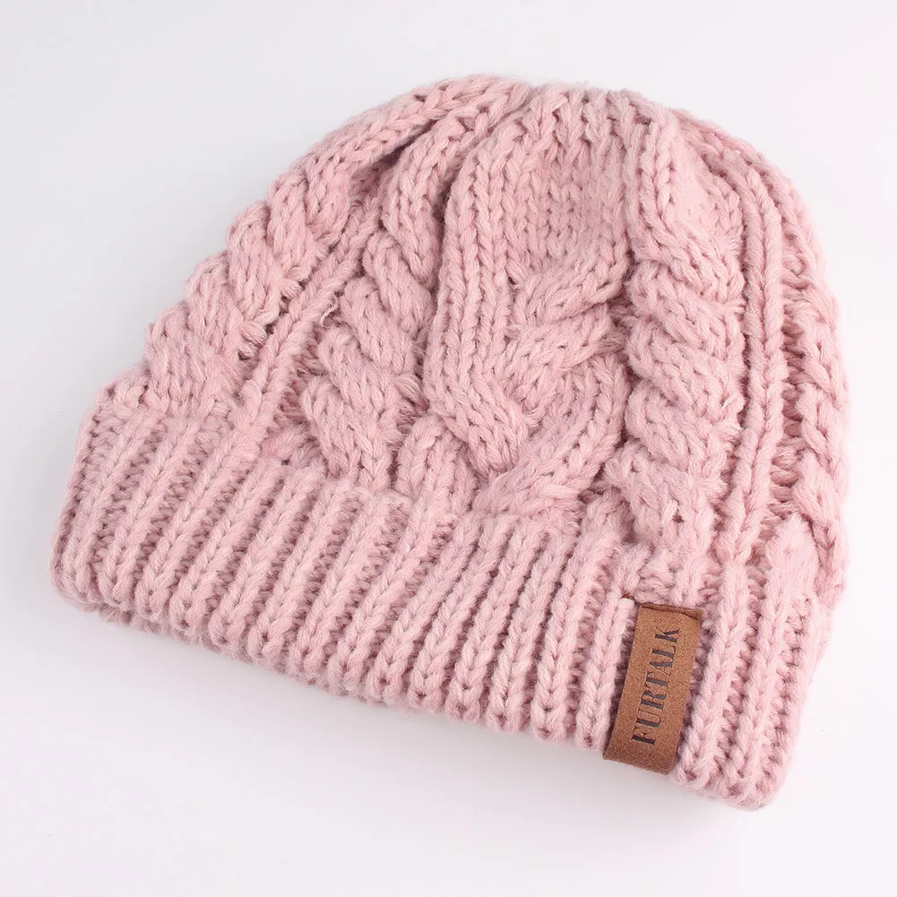 FURTALK Winter Women Messy Bun Beanies Hat Drop Shipping AD014