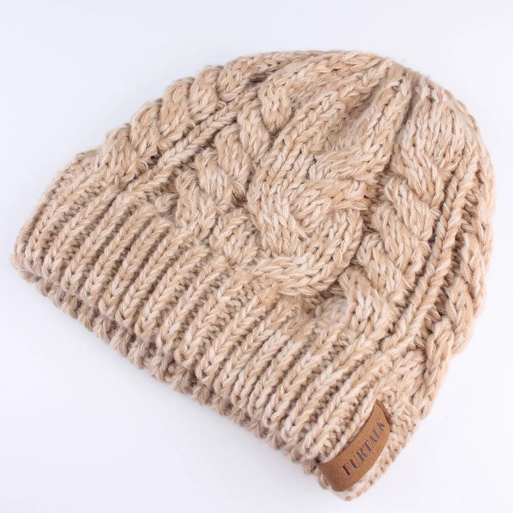 FURTALK Winter Women Messy Bun Beanies Hat Drop Shipping AD014