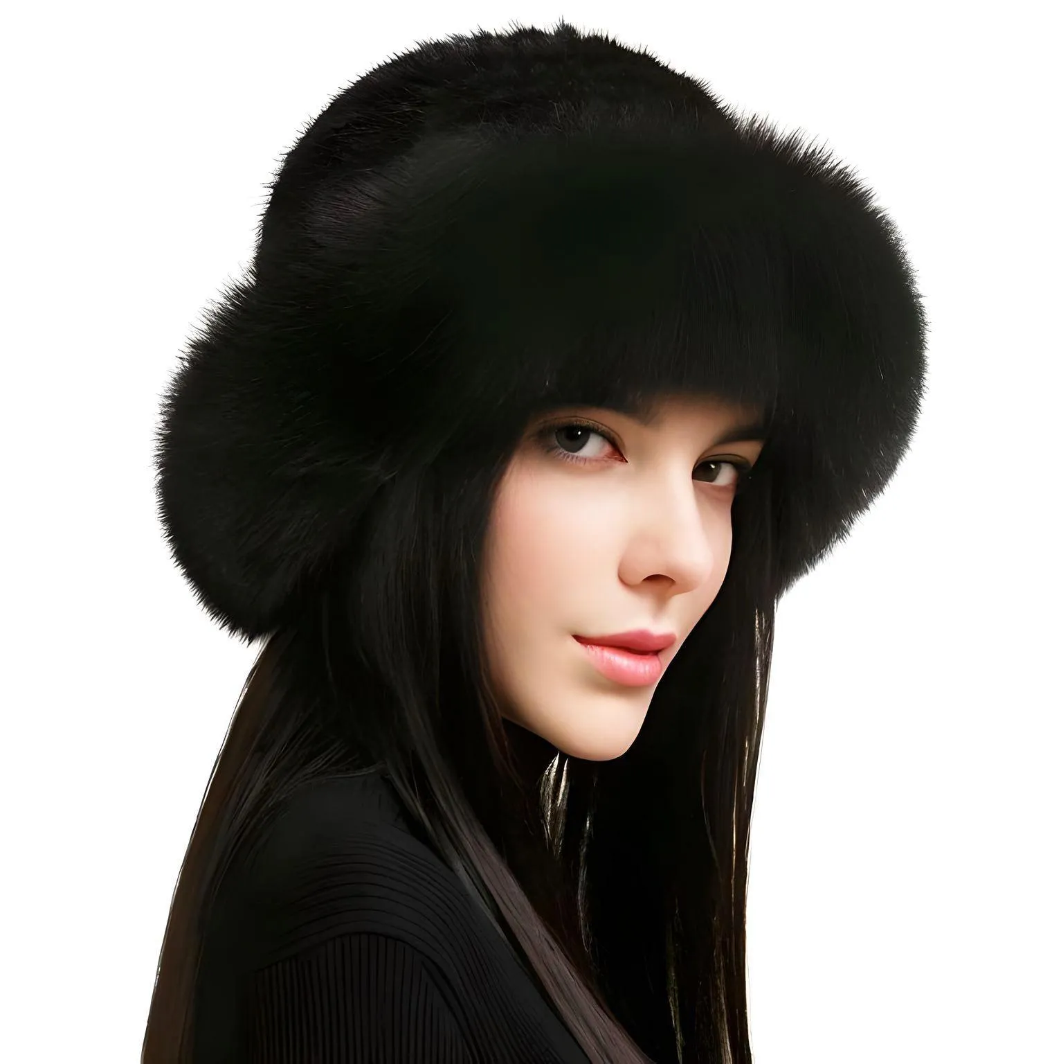 Genuine Real Natural Knitted Mink Fur Hat Cap Luxury Women's Knit Fashion Winter Headwear Warm Real Fox Fur Hats