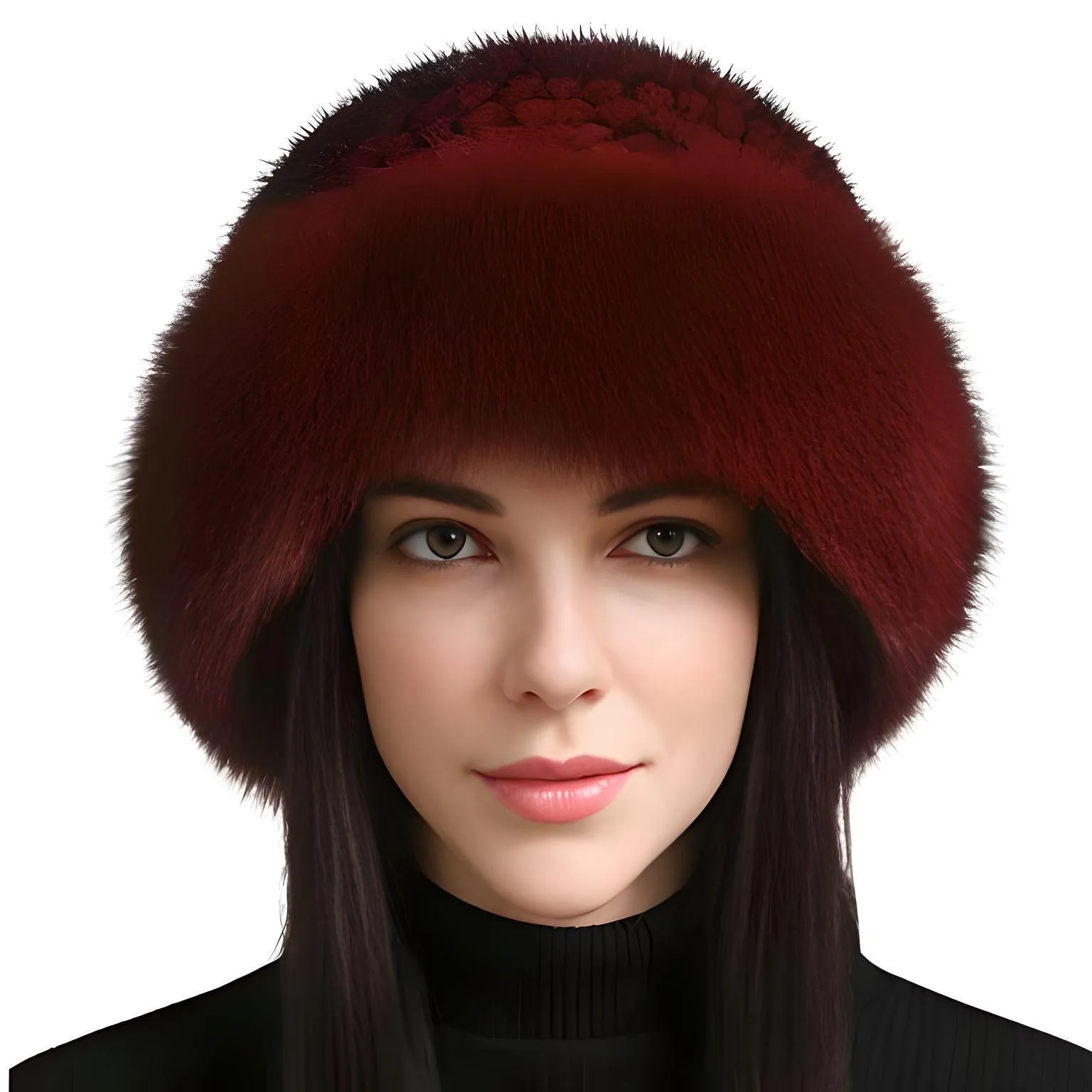 Genuine Real Natural Knitted Mink Fur Hat Cap Luxury Women's Knit Fashion Winter Headwear Warm Real Fox Fur Hats