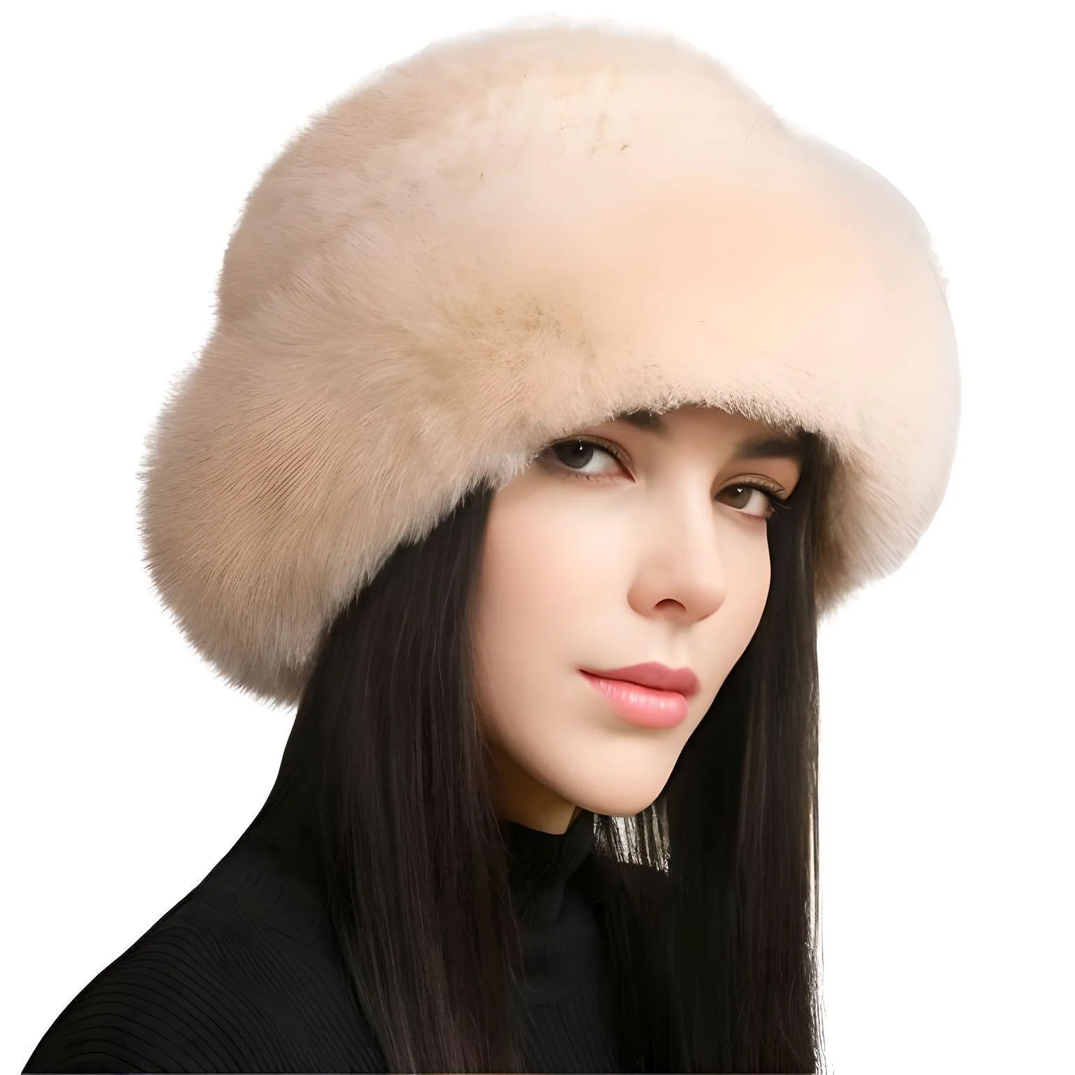 Genuine Real Natural Knitted Mink Fur Hat Cap Luxury Women's Knit Fashion Winter Headwear Warm Real Fox Fur Hats