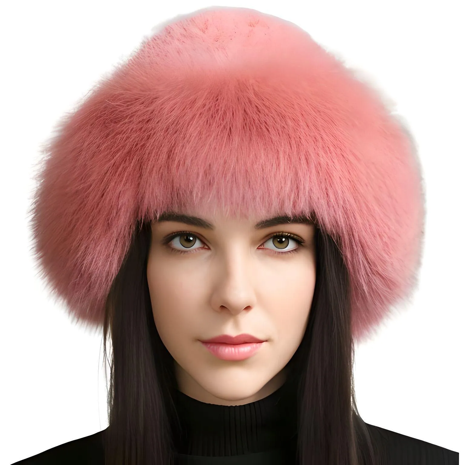 Genuine Real Natural Knitted Mink Fur Hat Cap Luxury Women's Knit Fashion Winter Headwear Warm Real Fox Fur Hats