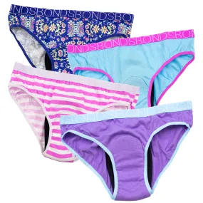 Girl's BONDS Bikini Brief with period pad (4 pack)