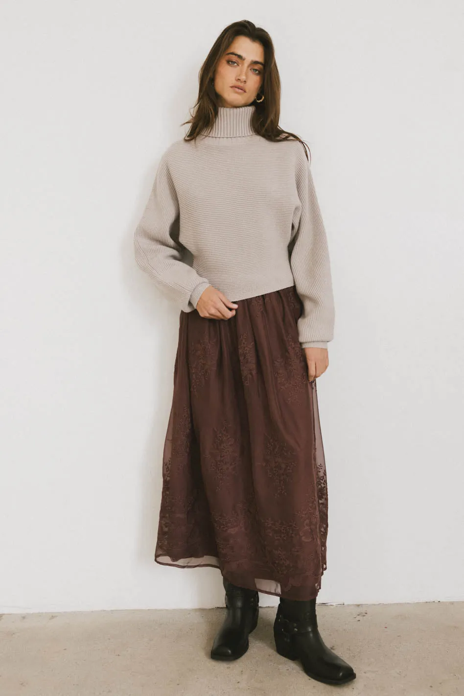 Gracelyn Turtleneck Sweater in Fog