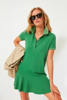 Green Pique May Polo Dress