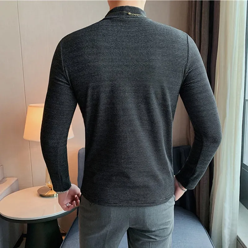 Half Turtleneck Long Sleeve T-Shirt