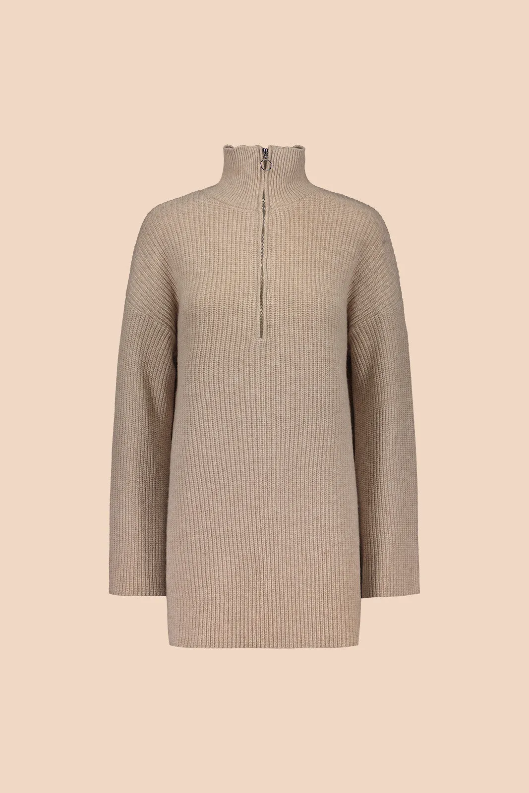 Half-Zip Wool Sweater Barley