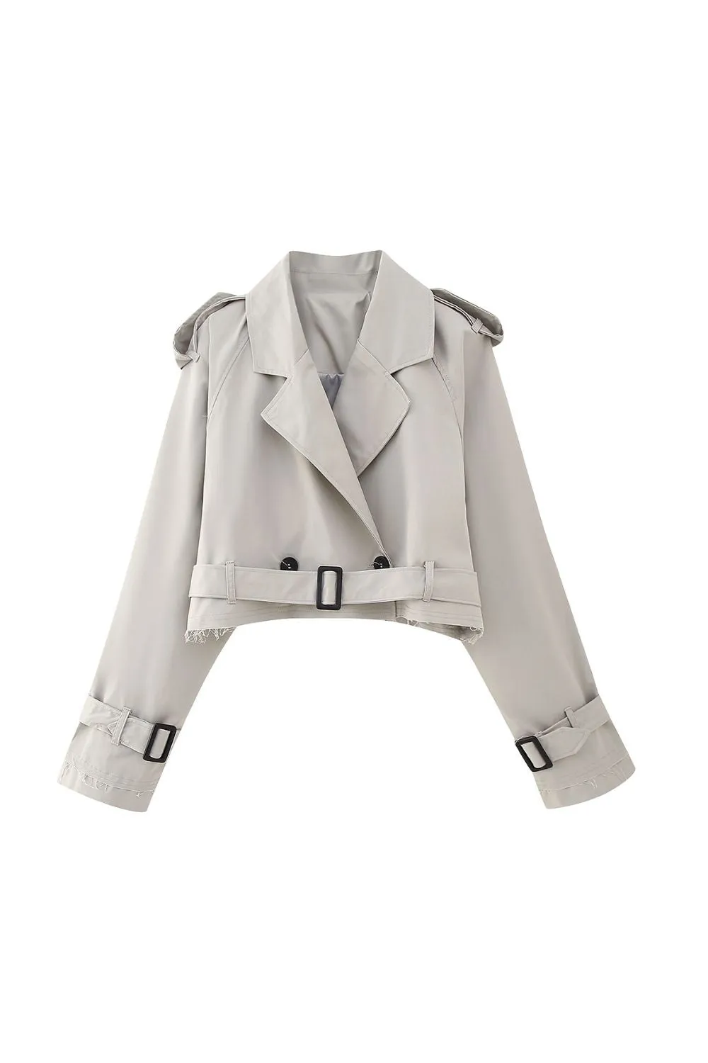 'Hannah' Casual Belted Long Sleeve Trench Coat (4 Color)