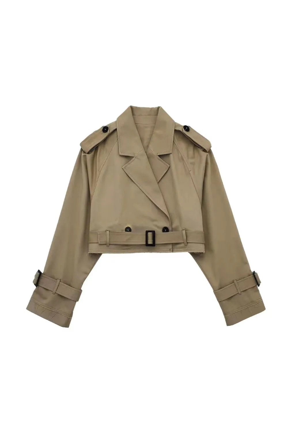 'Hannah' Casual Belted Long Sleeve Trench Coat (4 Color)