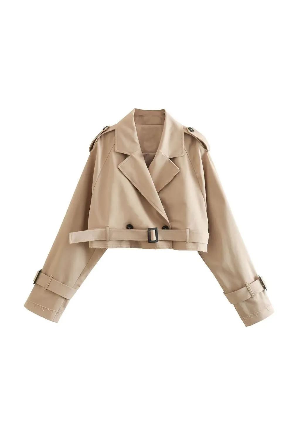 'Hannah' Casual Belted Long Sleeve Trench Coat (4 Color)