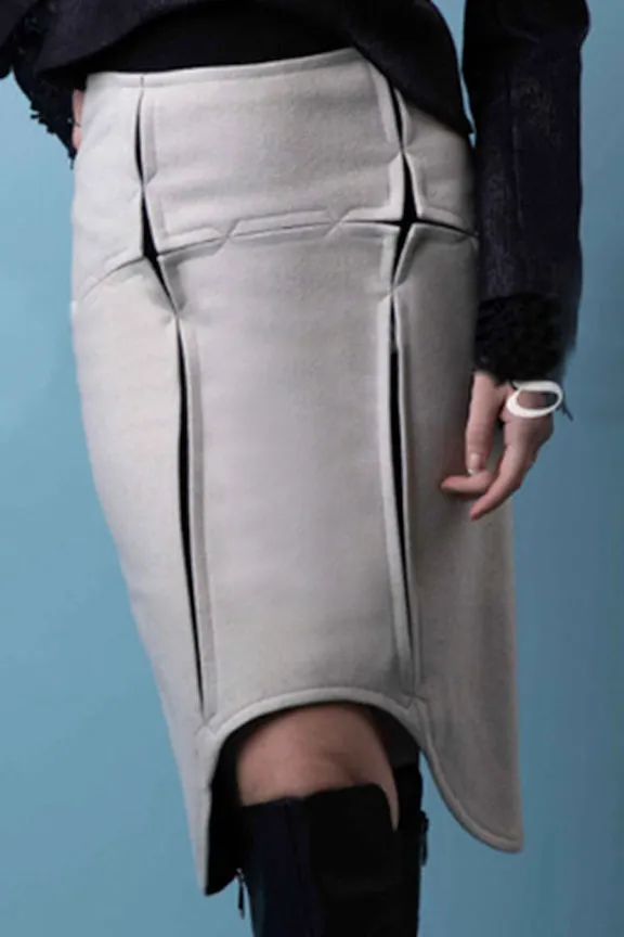 Hardanger Seamed Pencil Skirt