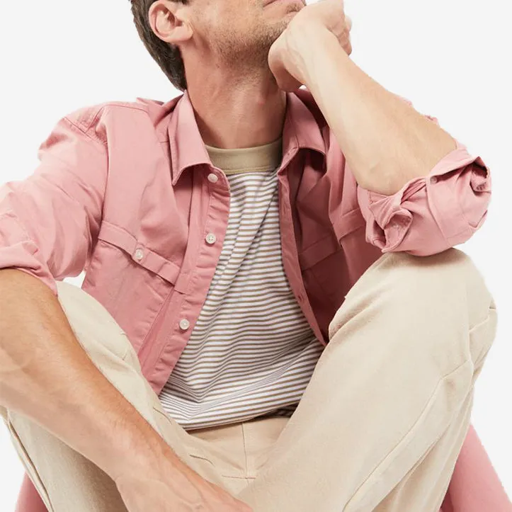 Heritage Twill Overshirt - Modern Pink