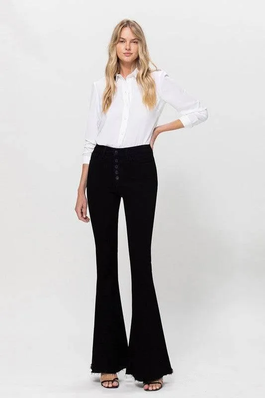 High Rise Stretch Super Flare Jeans