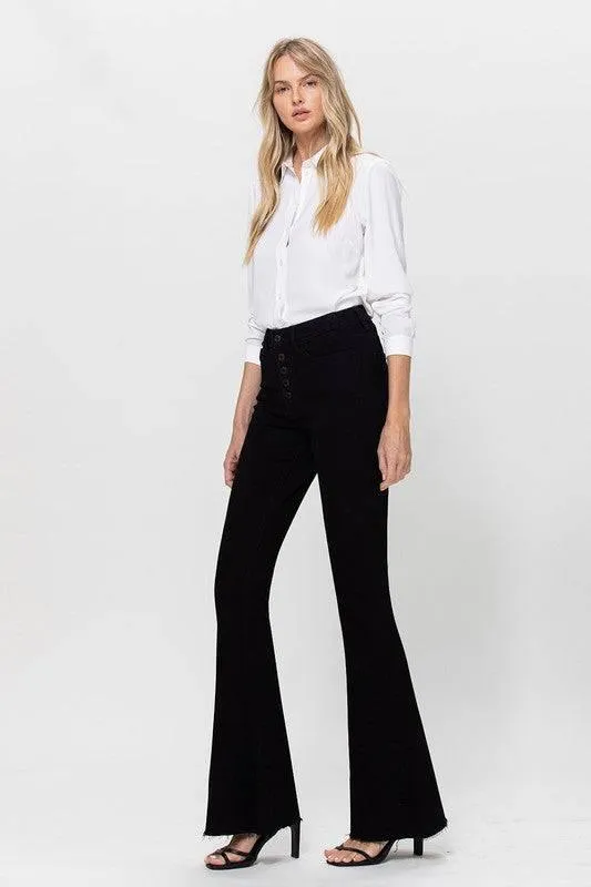 High Rise Stretch Super Flare Jeans