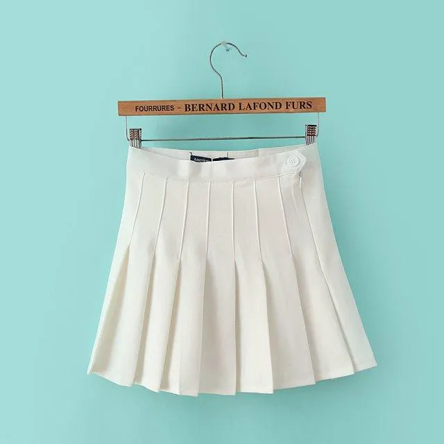 High-Waist Pleated Skirt