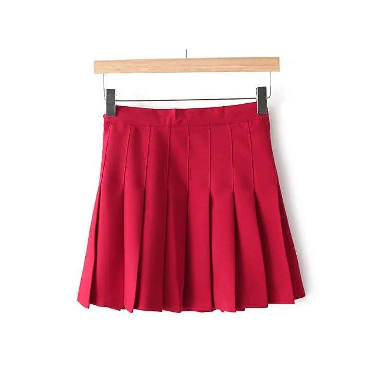 High-Waist Pleated Skirt