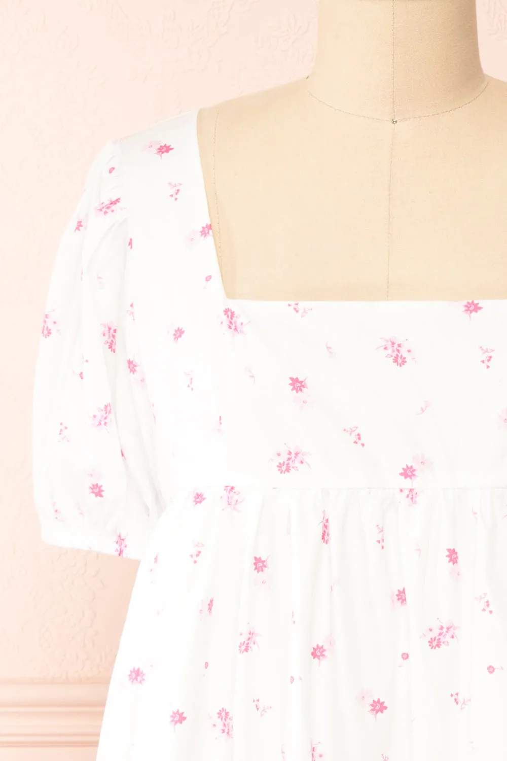 Hiswe | Short Floral Babydoll Dress