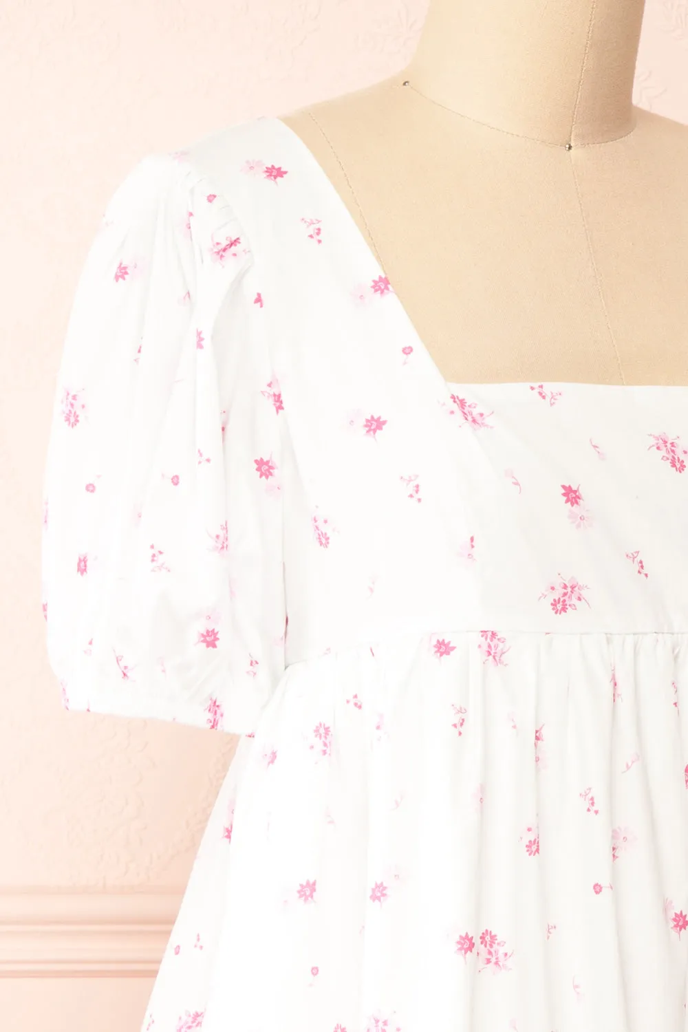 Hiswe | Short Floral Babydoll Dress