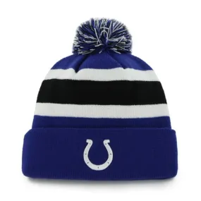 Indianapolis Colts 47 Brand Tri-Tone Breakaway Cuffed Beanie Poofball Hat Cap