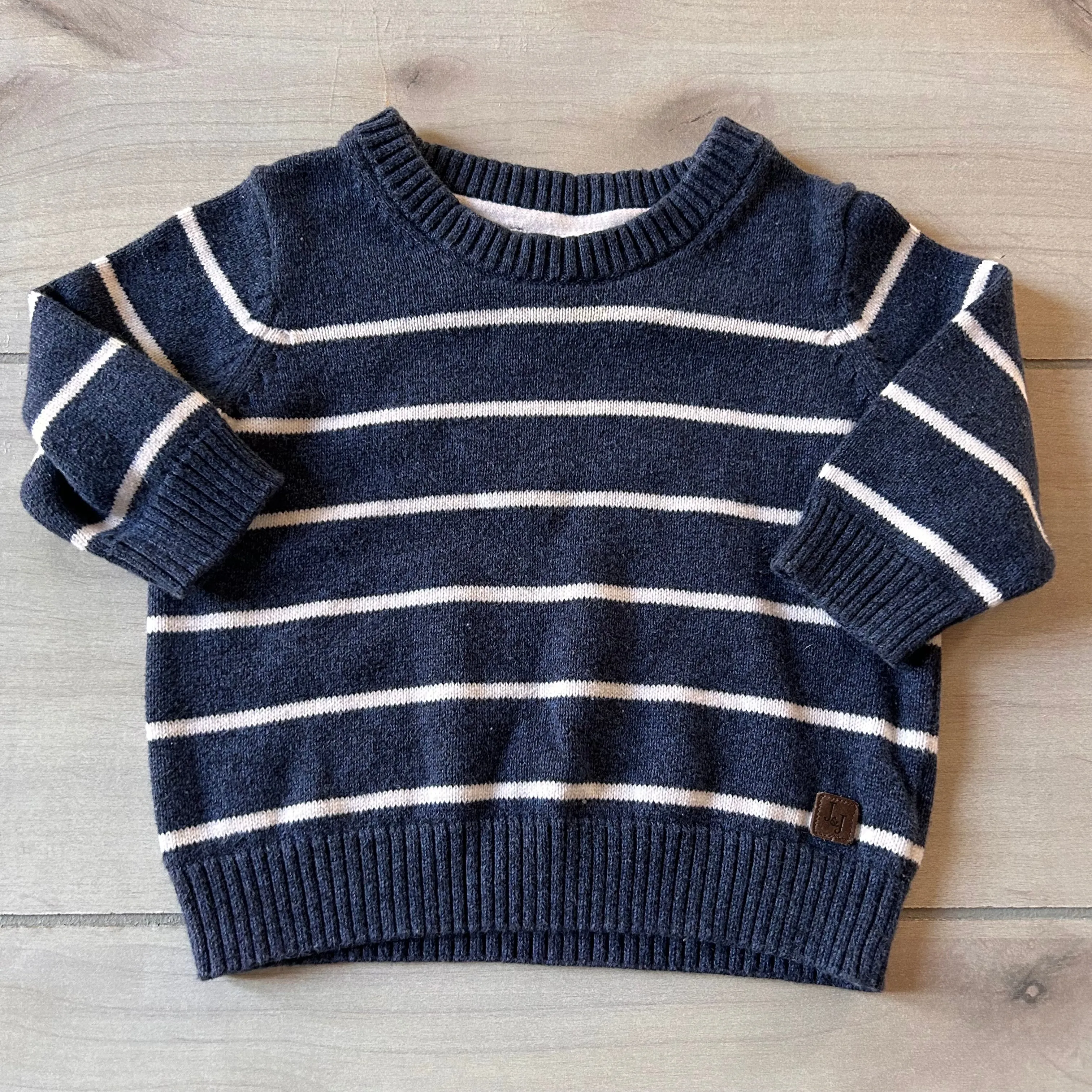 Janie & Jack Navy Striped Sweater