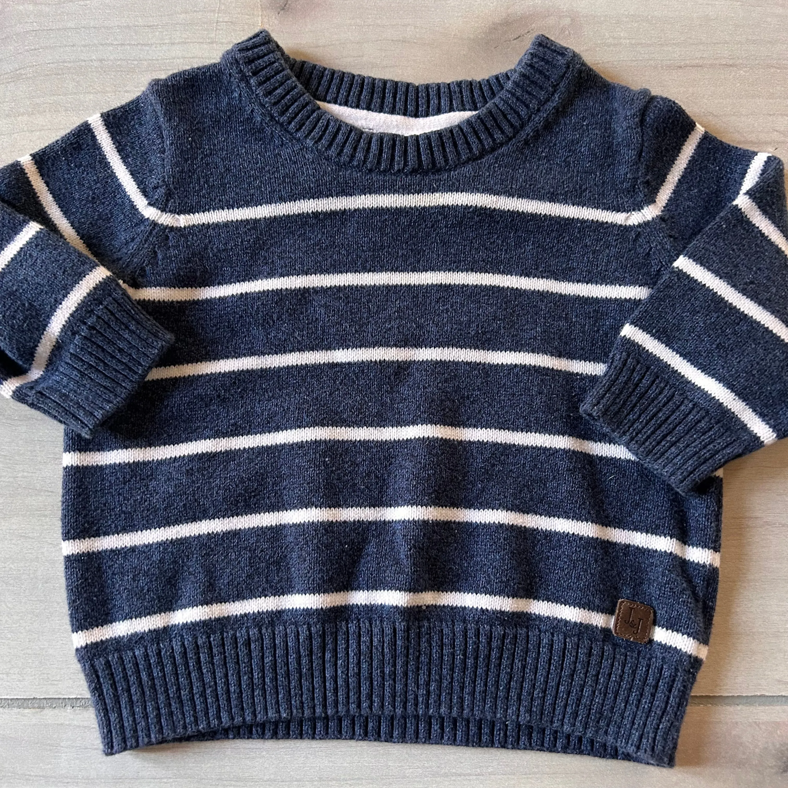 Janie & Jack Navy Striped Sweater