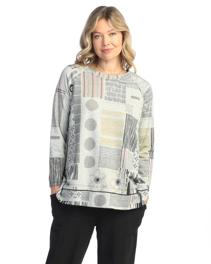 Jess & Jane SF7-1904 Gallery Fleece Raglan Top