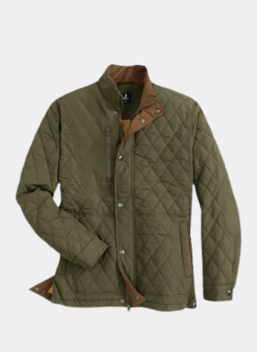 Johnnie-O Juno Quilted Snap Jacket In Mangrove