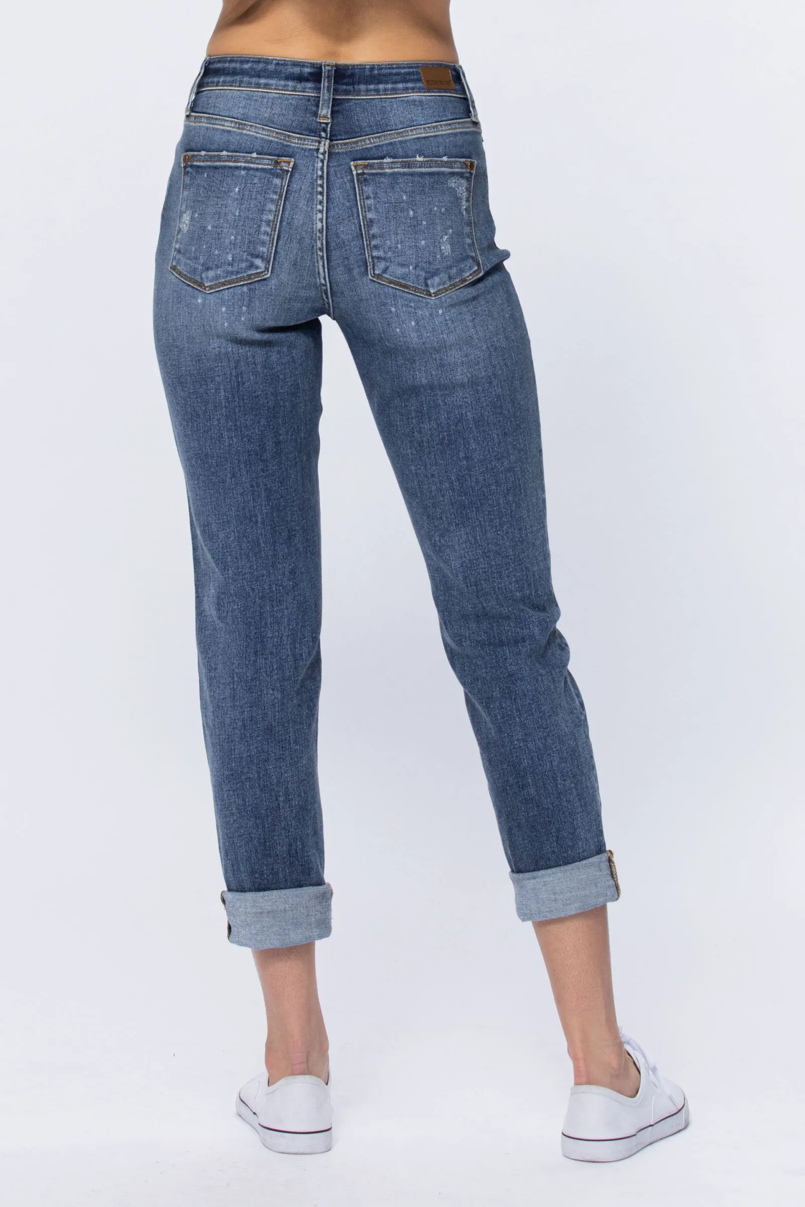 Judy Blue High Rise Bleach Splash Boyfriend jeans