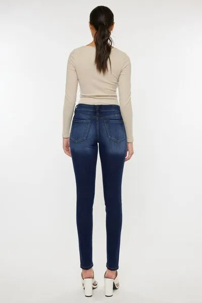 Kancan Mid Rise Gradient Skinny Jeans