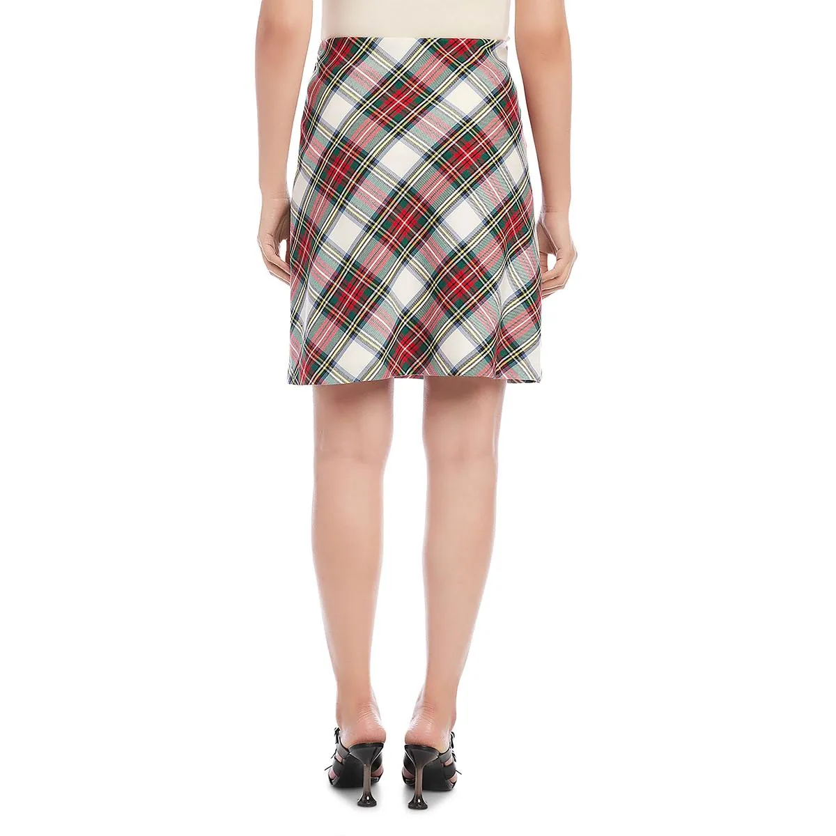 Karen Kane Womens Above Knee Plaid Pencil Skirt