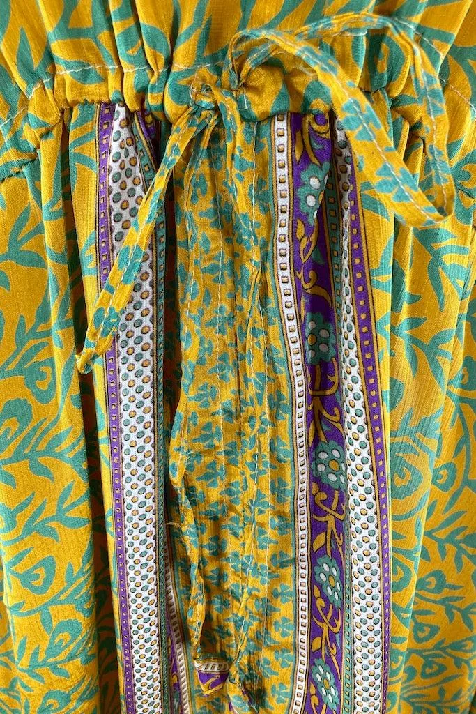 Kerala Kaftan / Gold & Turquoise