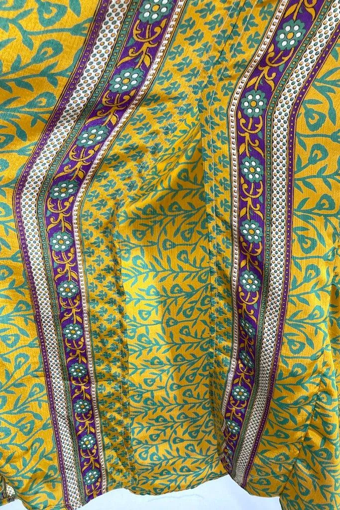 Kerala Kaftan / Gold & Turquoise