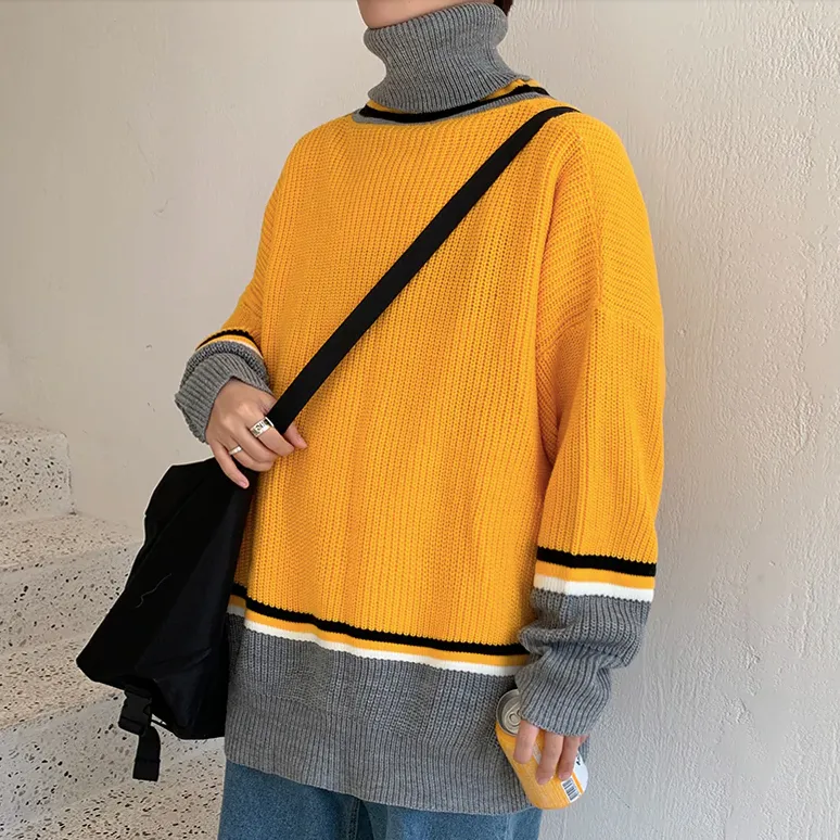 [Korean Style] Colorwork Turtleneck Sweater