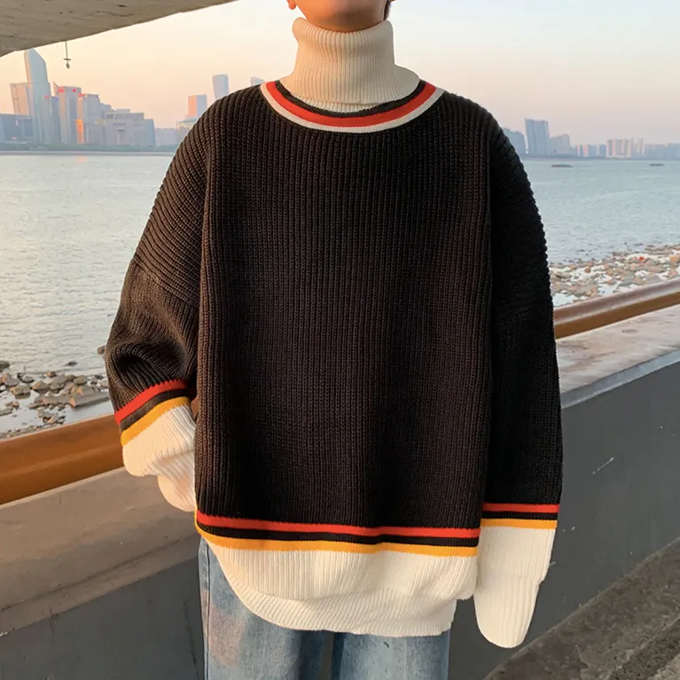 [Korean Style] Colorwork Turtleneck Sweater