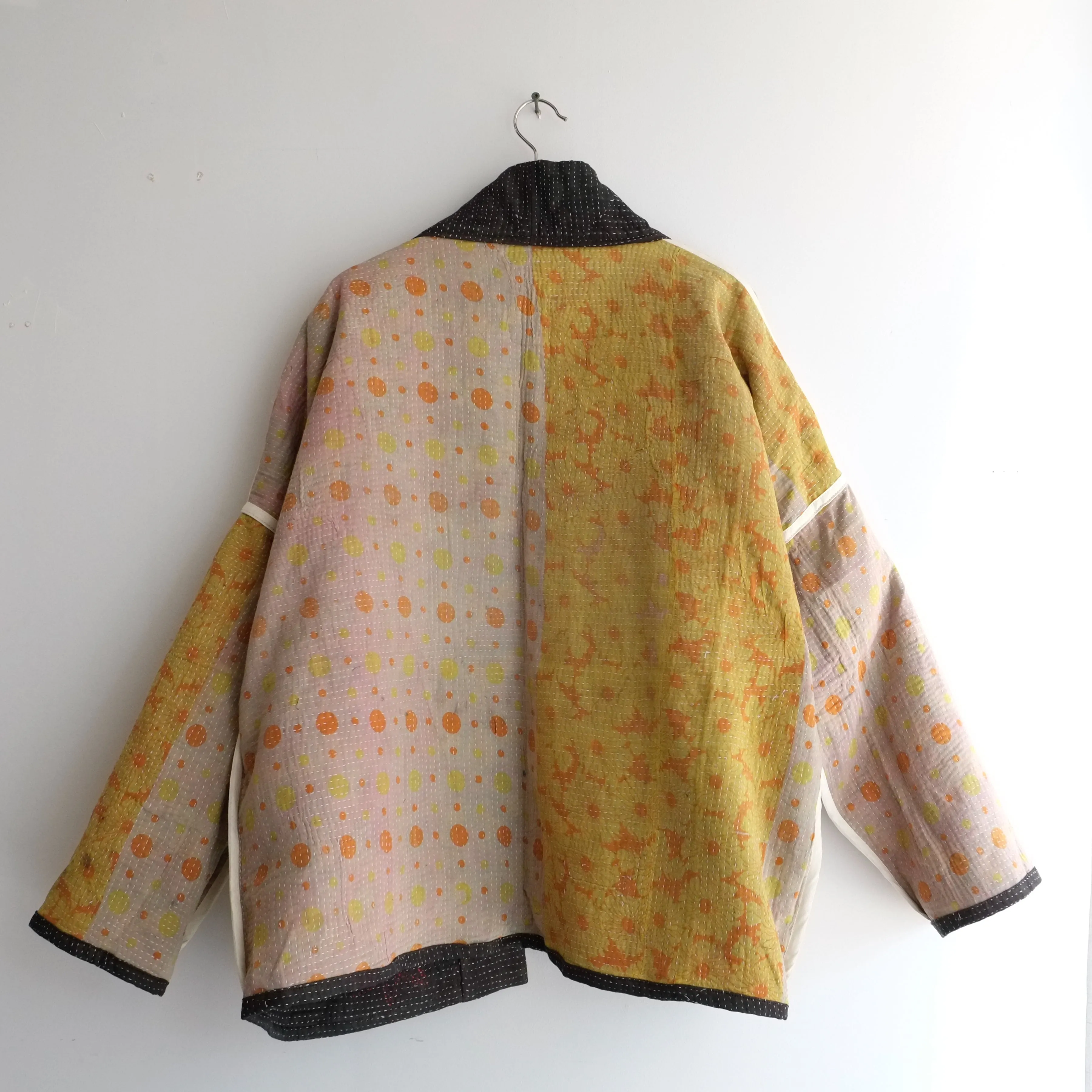 L Black with Orange Second Side Anoushka Jacket LM119