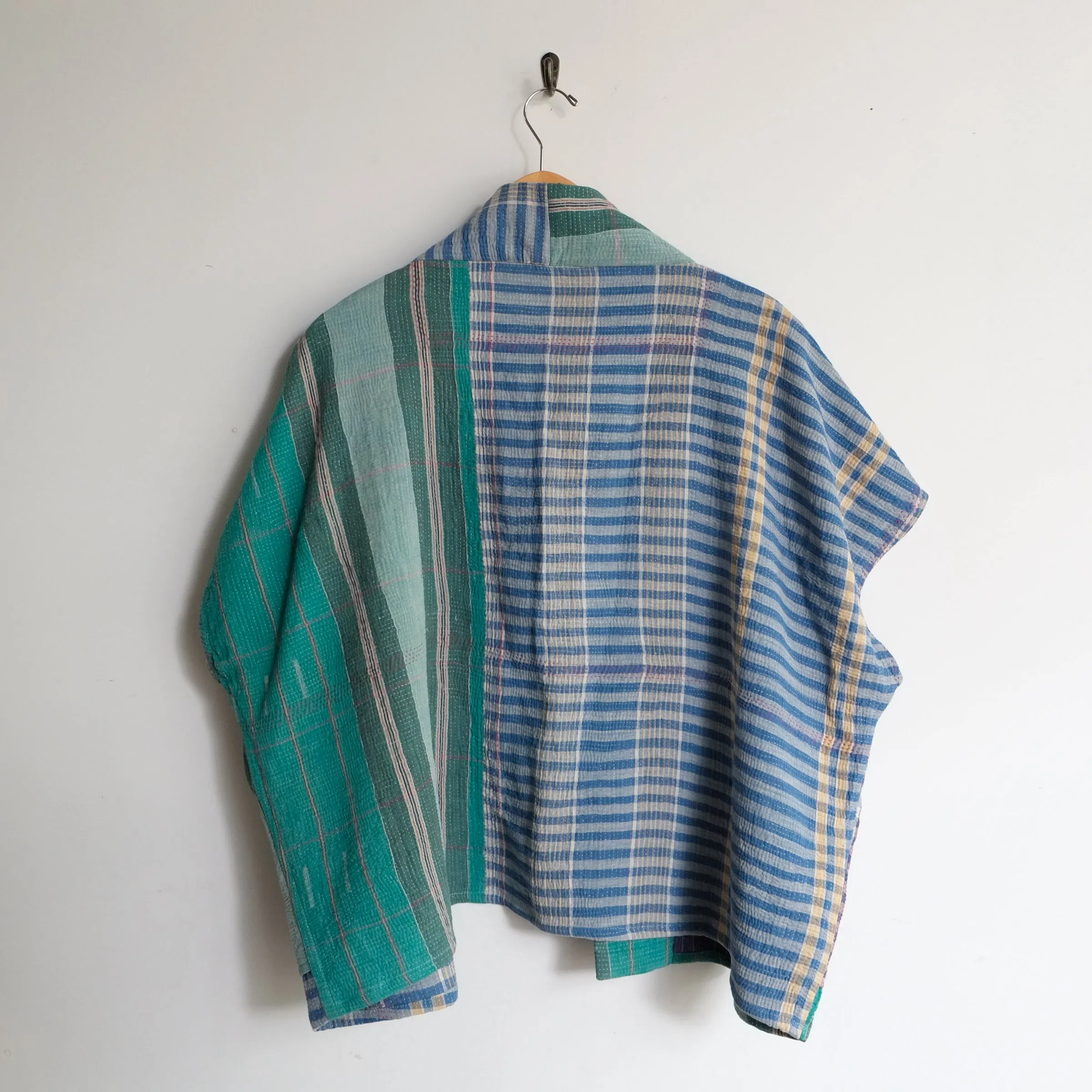 L Blue and Cornflower Horizontal Stripes Anoushka Jacket SS051