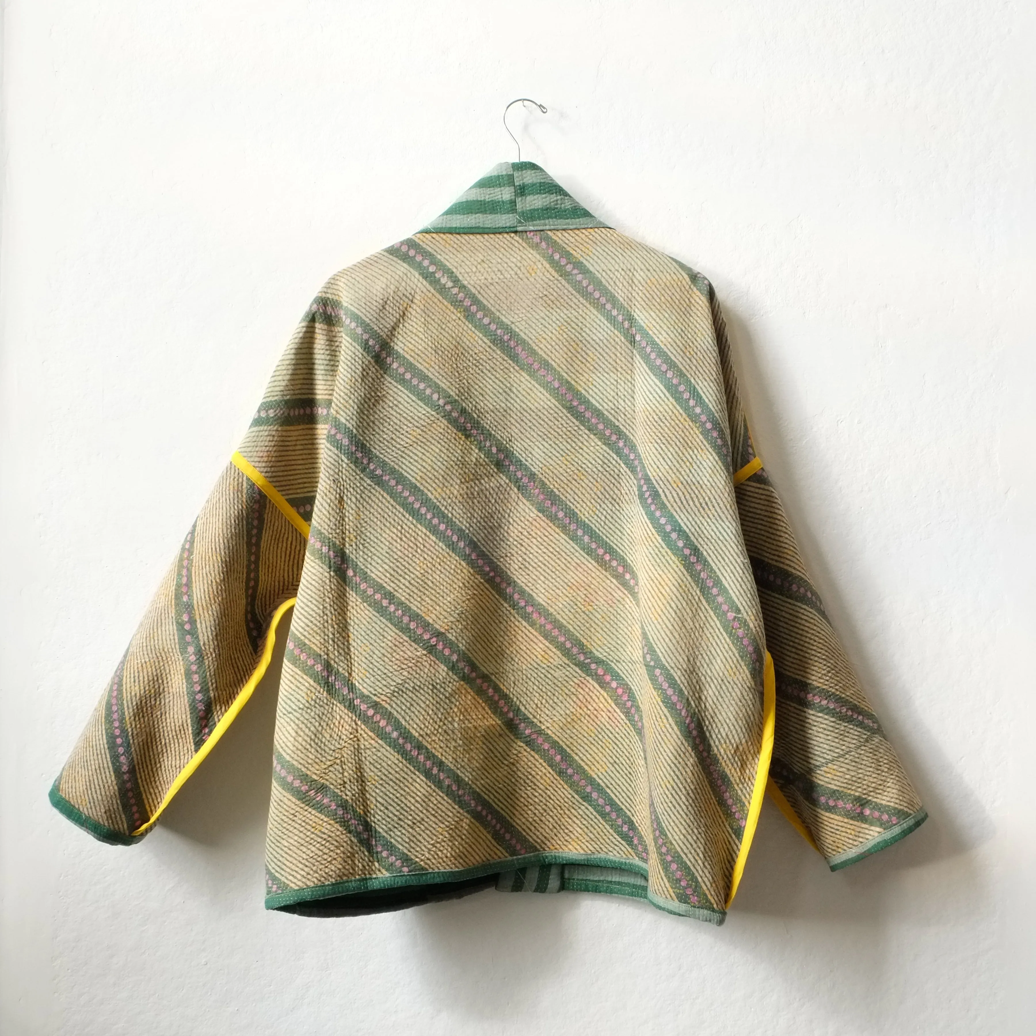 L Green Stripes Anoushka Jacket LM110