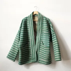 L Green Stripes Anoushka Jacket LM110